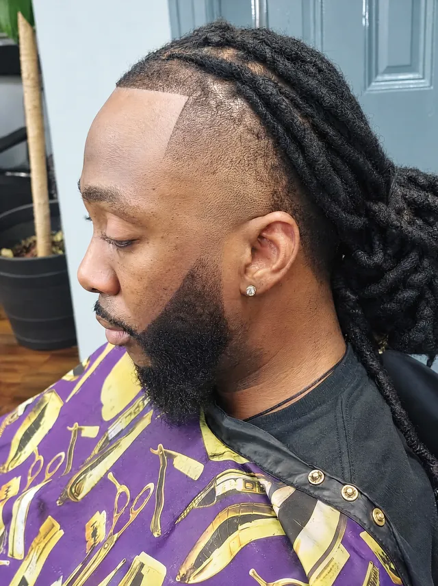 Locs & beard haircut