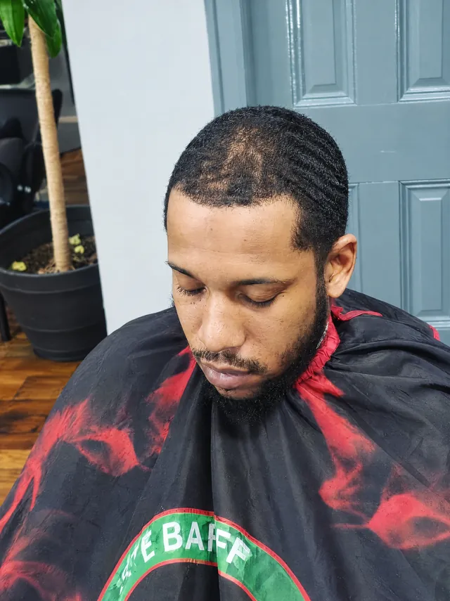 Waves haircut before